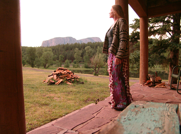 After Patrick died, standing on the porch in New Mexico as a storm moved in